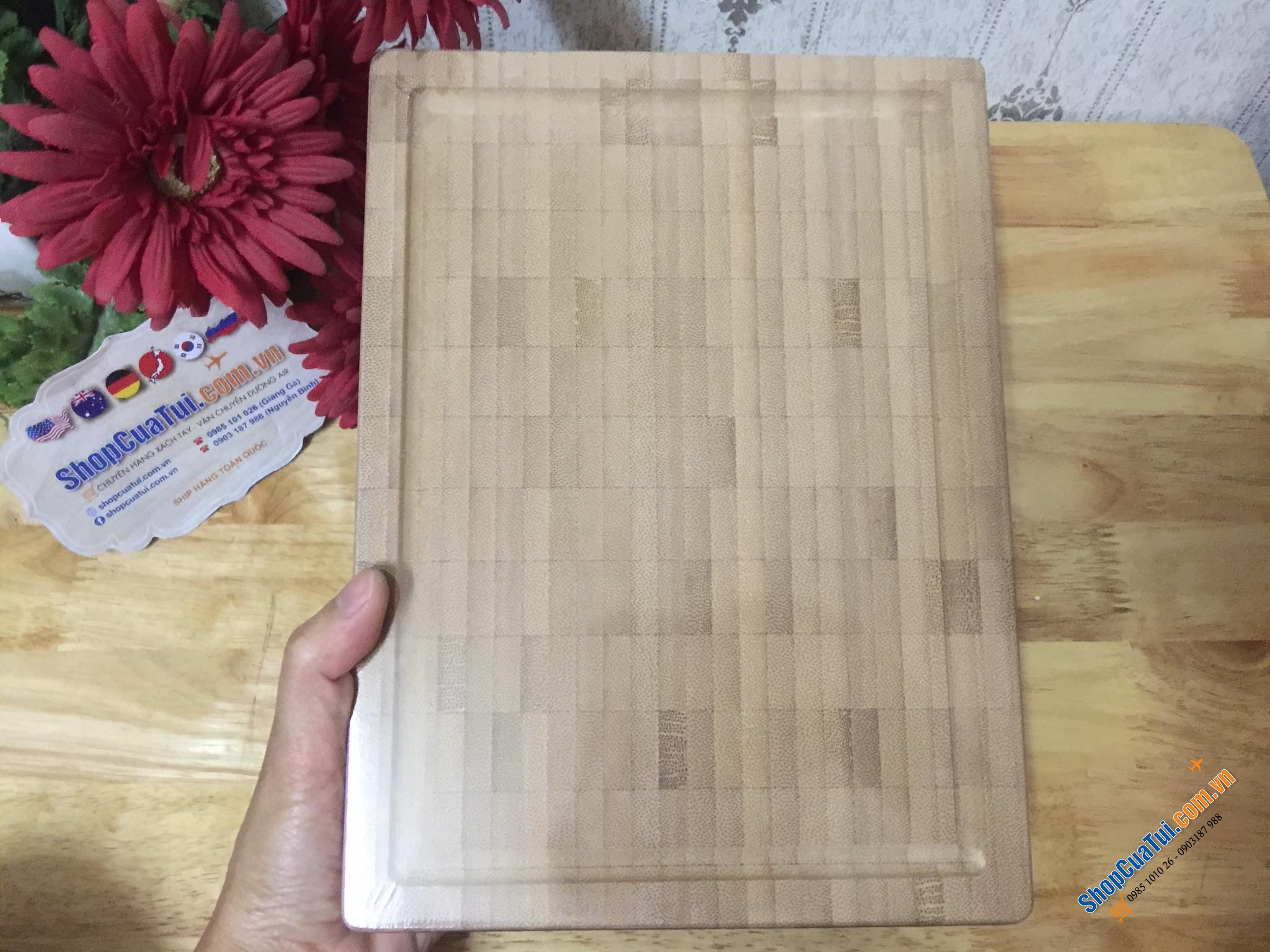 THỚT TRE ZWILLING TWIN CHẶT THÁI SZ NHỎ 25 x 18,5 CM