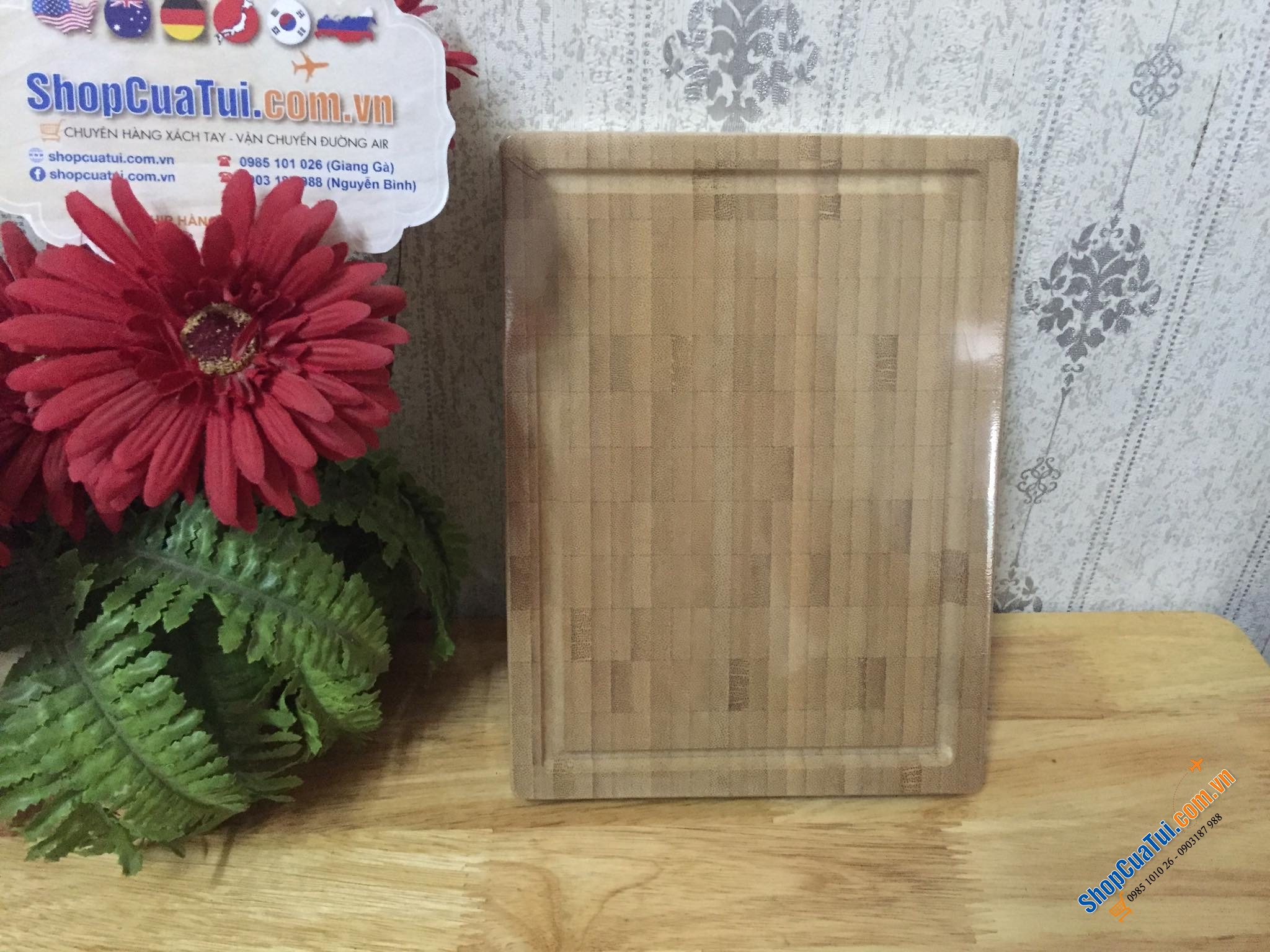 THỚT TRE ZWILLING TWIN CHẶT THÁI SZ NHỎ 25 x 18,5 CM