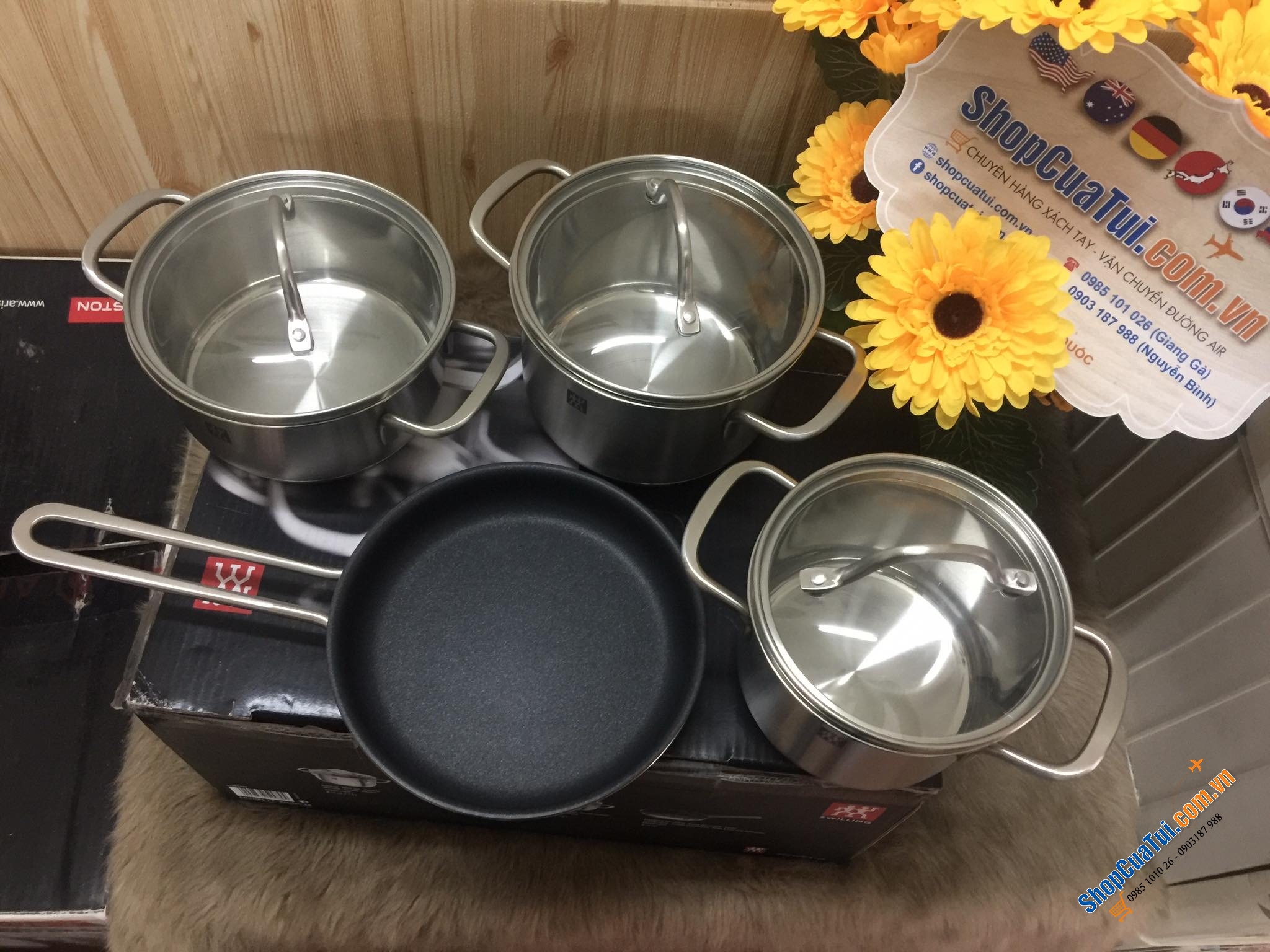 BỘ NỒI MINI 4 MÓN ZWILLING SIÊU TIỆN SIÊU DÀY DẶN TOP 1