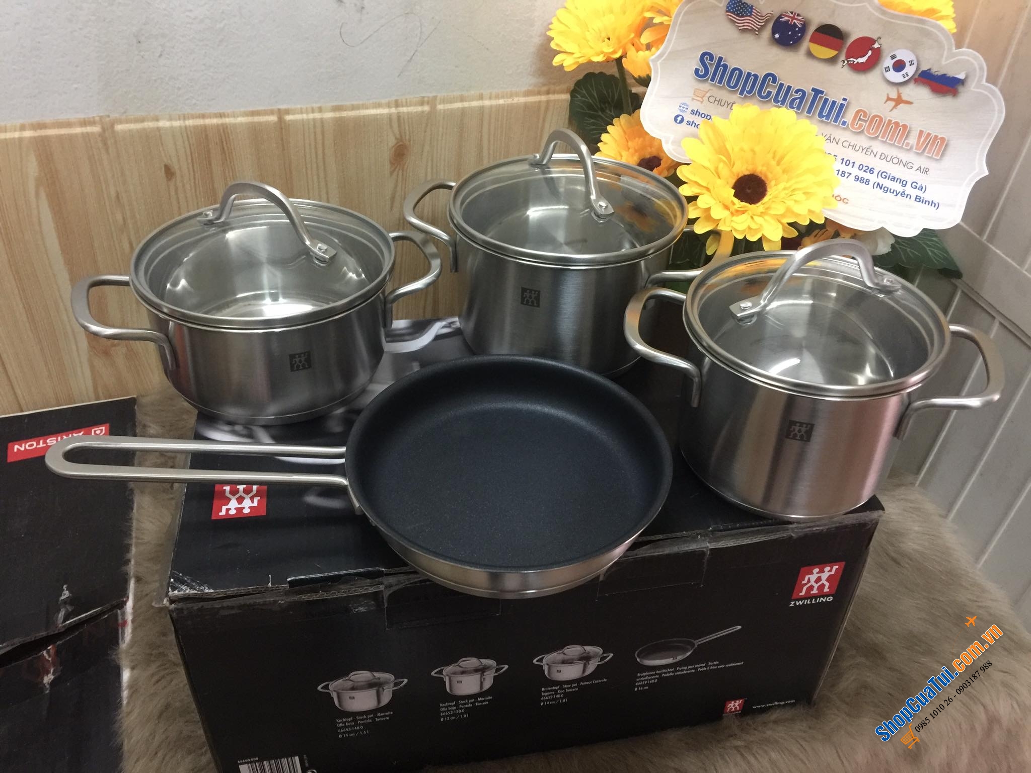 BỘ NỒI MINI 4 MÓN ZWILLING SIÊU TIỆN SIÊU DÀY DẶN TOP 1