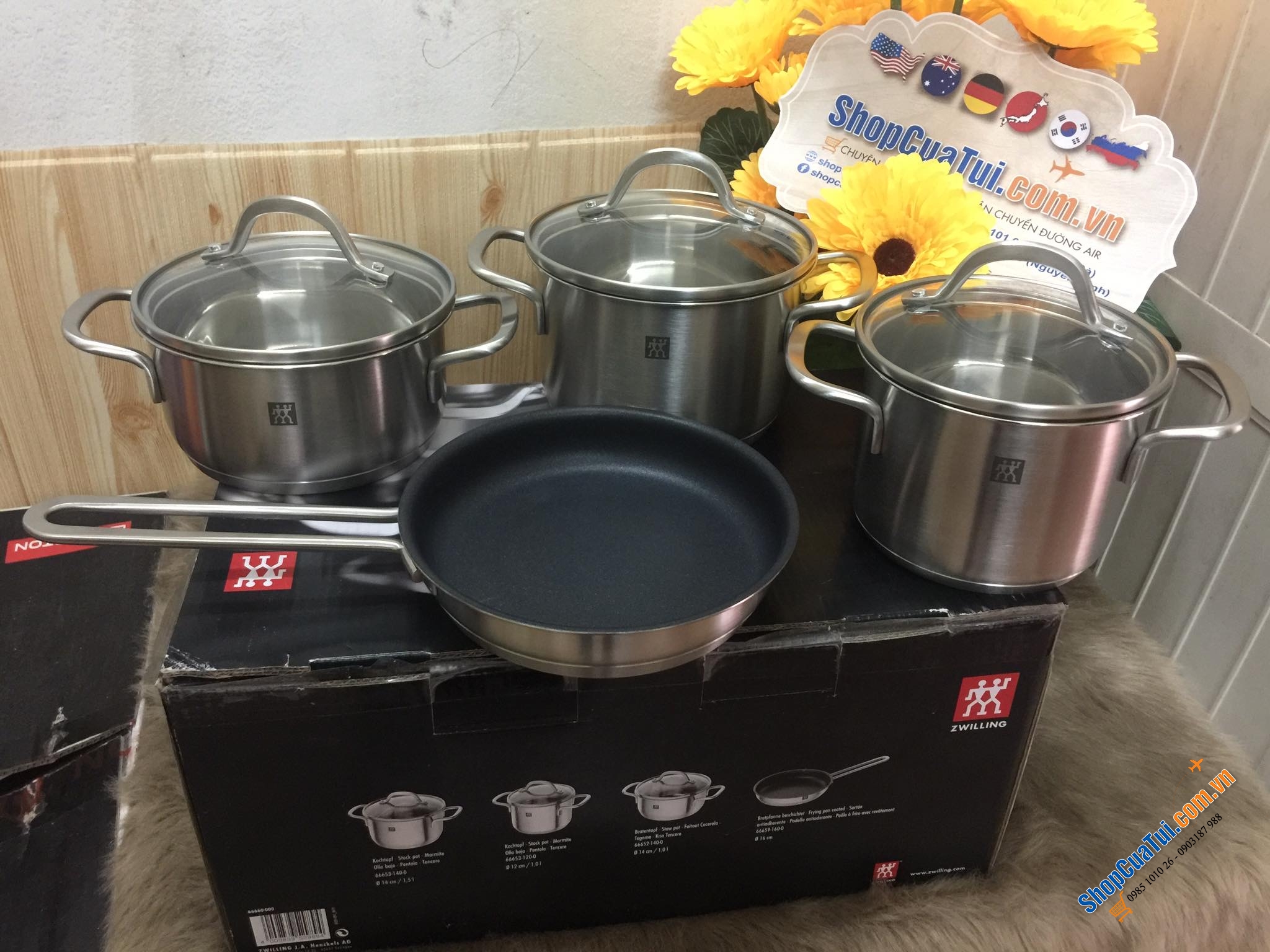 BỘ NỒI MINI 4 MÓN ZWILLING SIÊU TIỆN SIÊU DÀY DẶN TOP 1