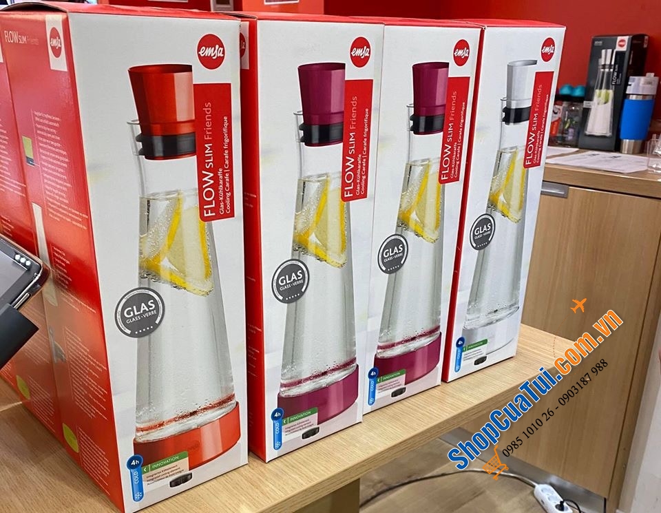 BÌNH GIỮ LẠNH EMSA SLIM FOLOW 1 LÍT MÀU SẮC