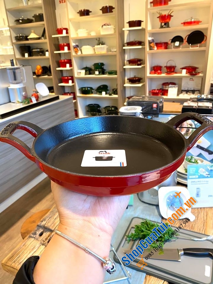 CHẢO GANG STAUB BỎ LÒ VÀ CHIÊN RÁN 20 CM  -MADE IN FRANCE