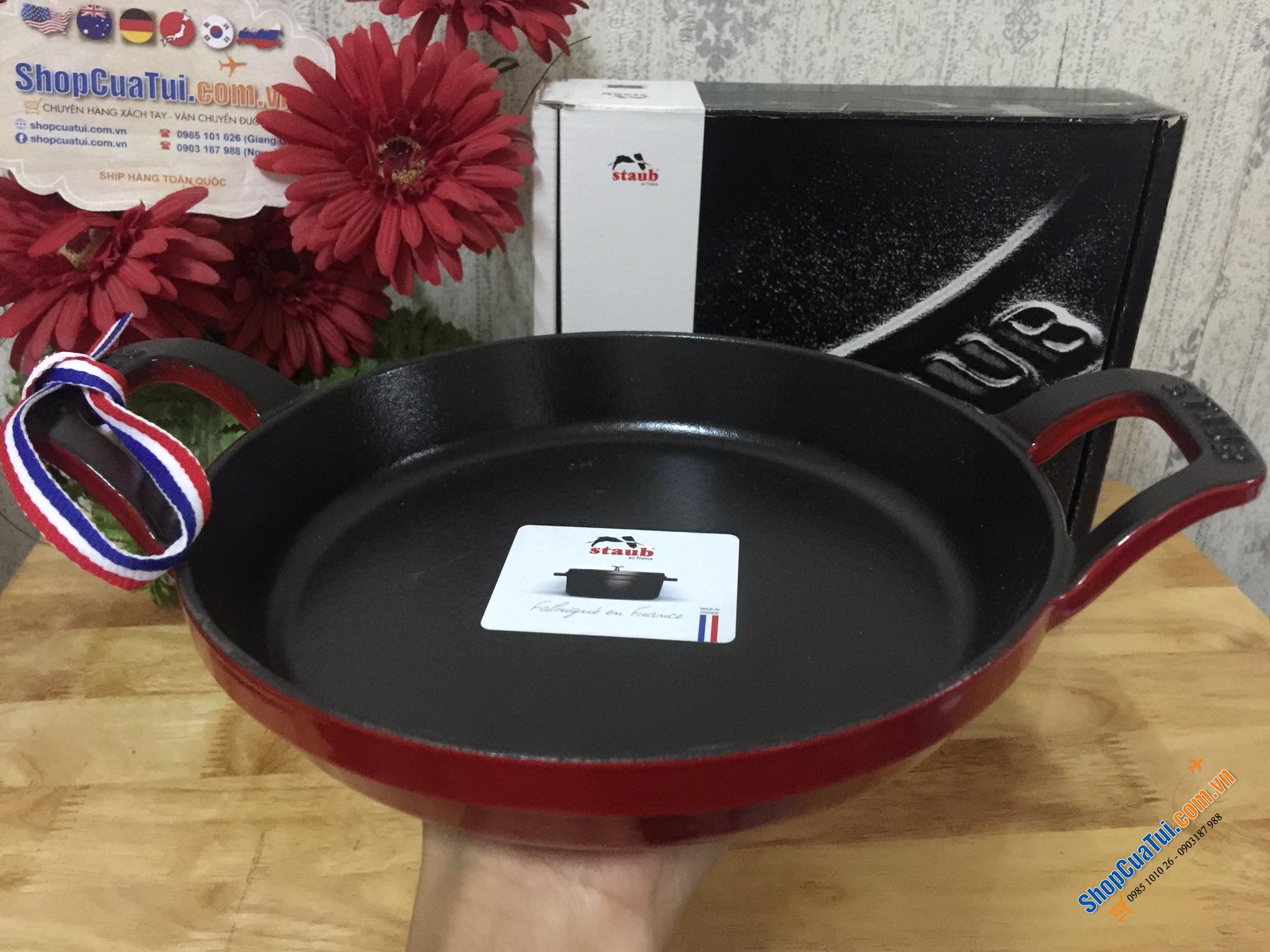 CHẢO GANG STAUB BỎ LÒ VÀ CHIÊN RÁN 20 CM  -MADE IN FRANCE