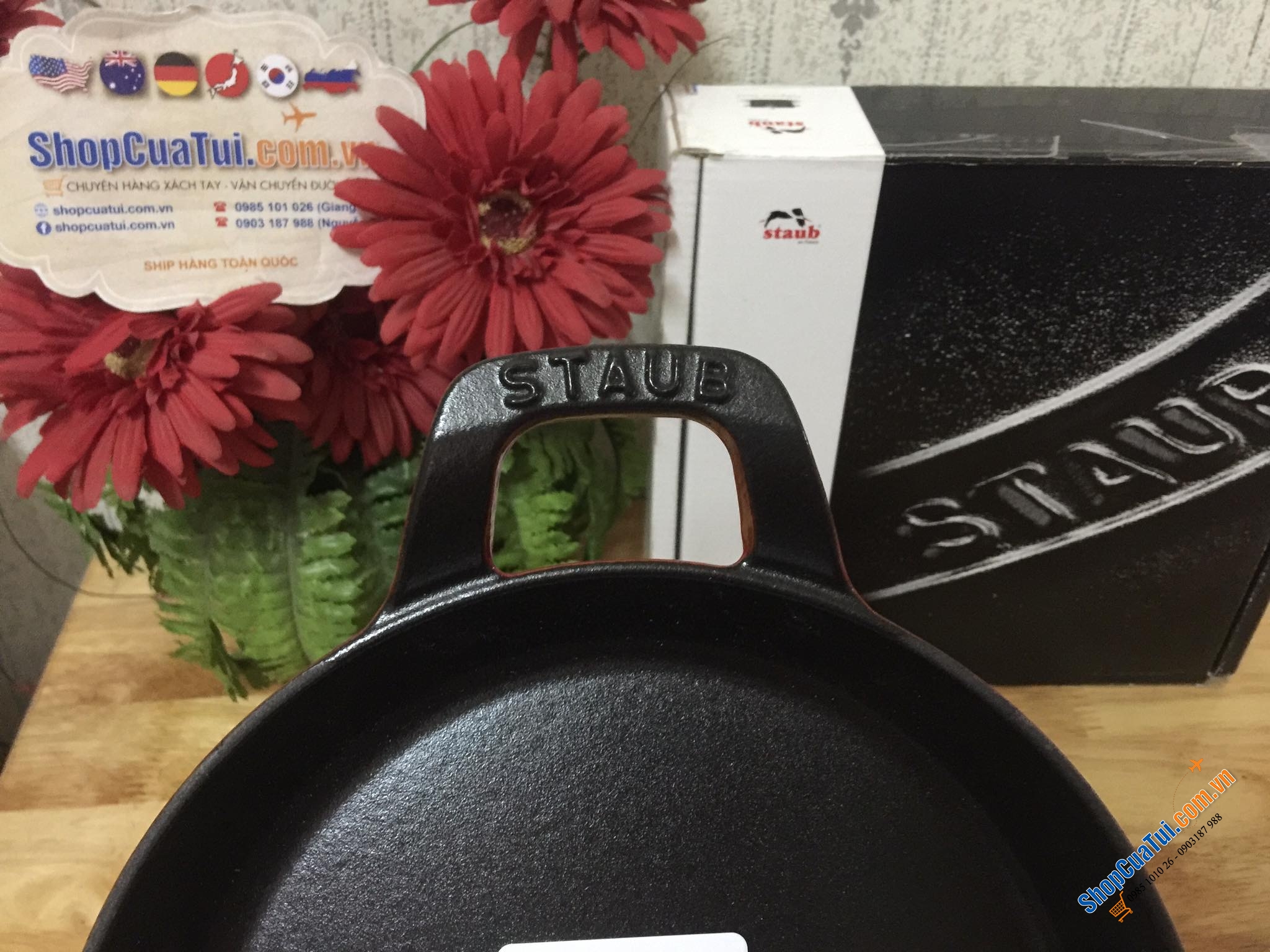 CHẢO GANG STAUB BỎ LÒ VÀ CHIÊN RÁN 20 CM  -MADE IN FRANCE