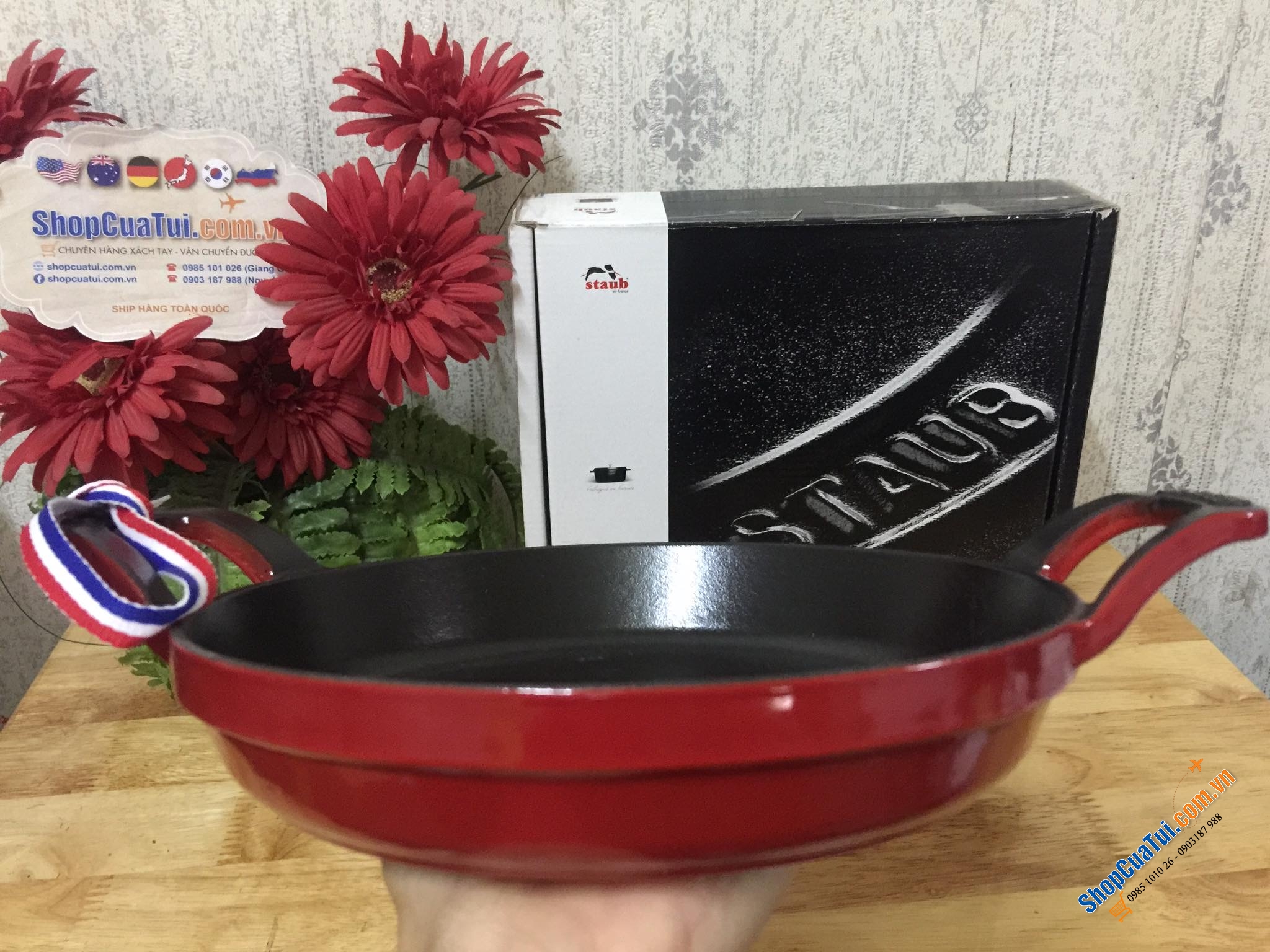 CHẢO GANG STAUB BỎ LÒ VÀ CHIÊN RÁN 20 CM  -MADE IN FRANCE