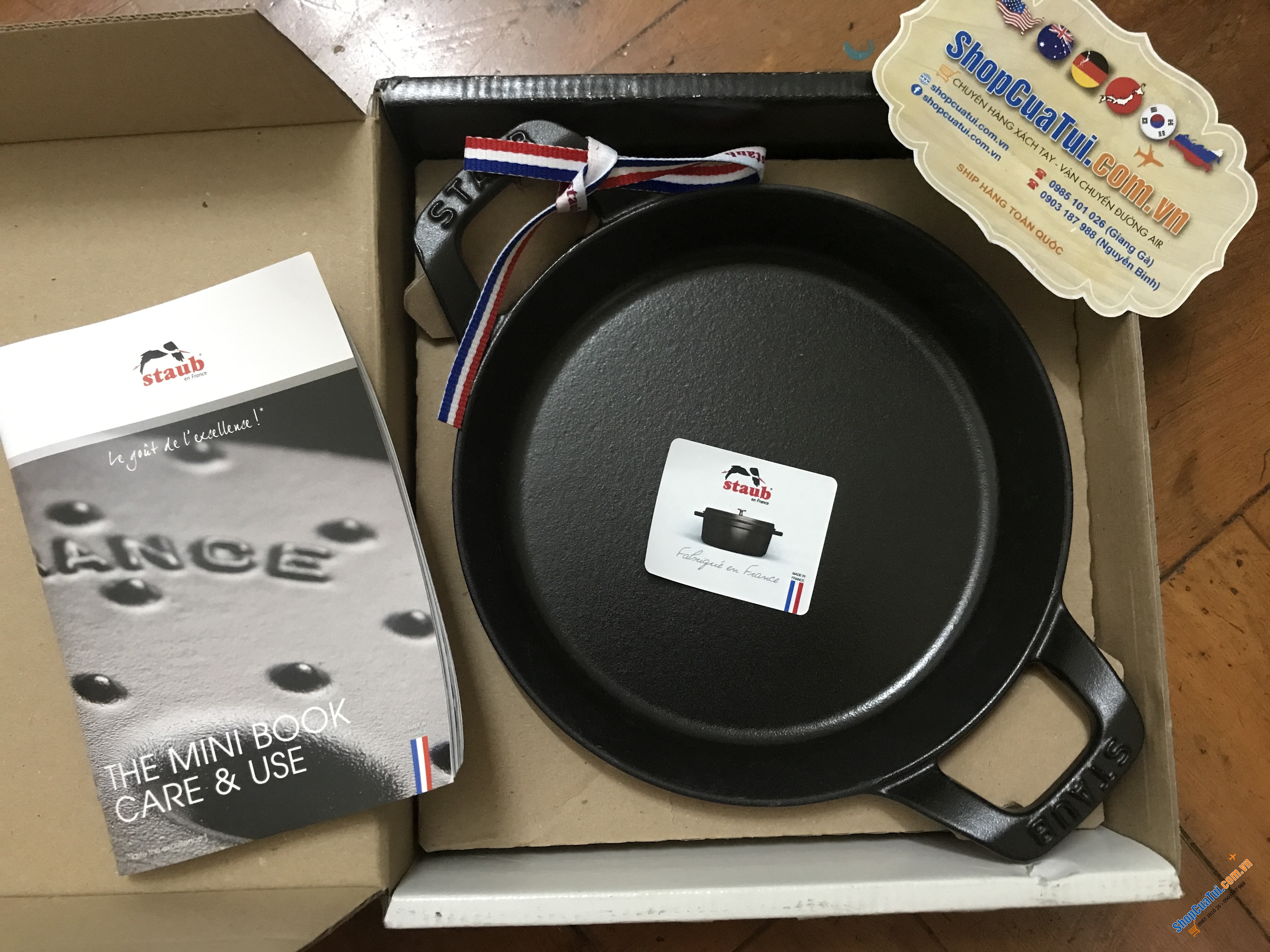CHẢO GANG STAUB BỎ LÒ VÀ CHIÊN RÁN 20 CM  -MADE IN FRANCE
