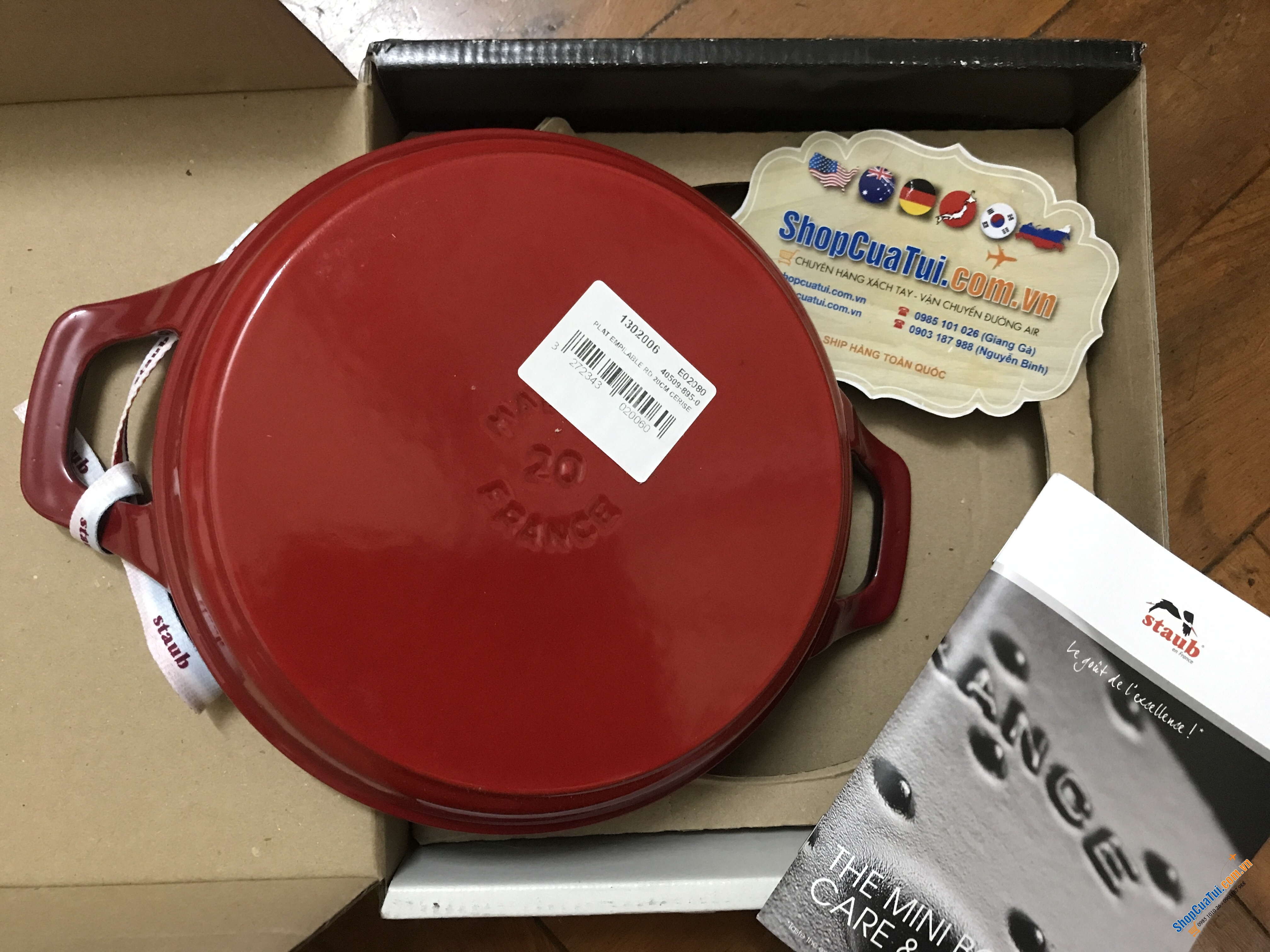 CHẢO GANG STAUB BỎ LÒ VÀ CHIÊN RÁN 20 CM  -MADE IN FRANCE