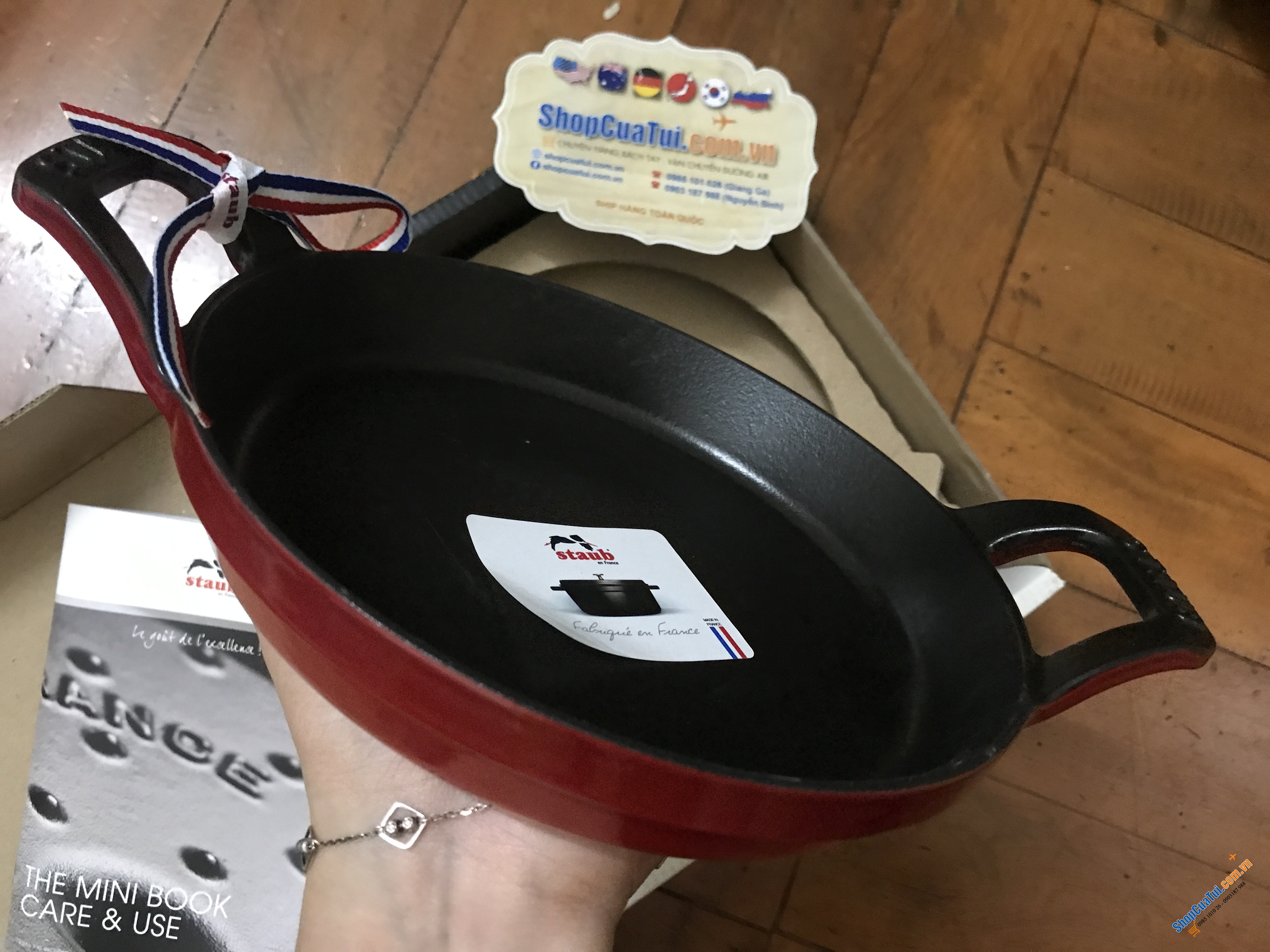 CHẢO GANG STAUB BỎ LÒ VÀ CHIÊN RÁN 20 CM  -MADE IN FRANCE