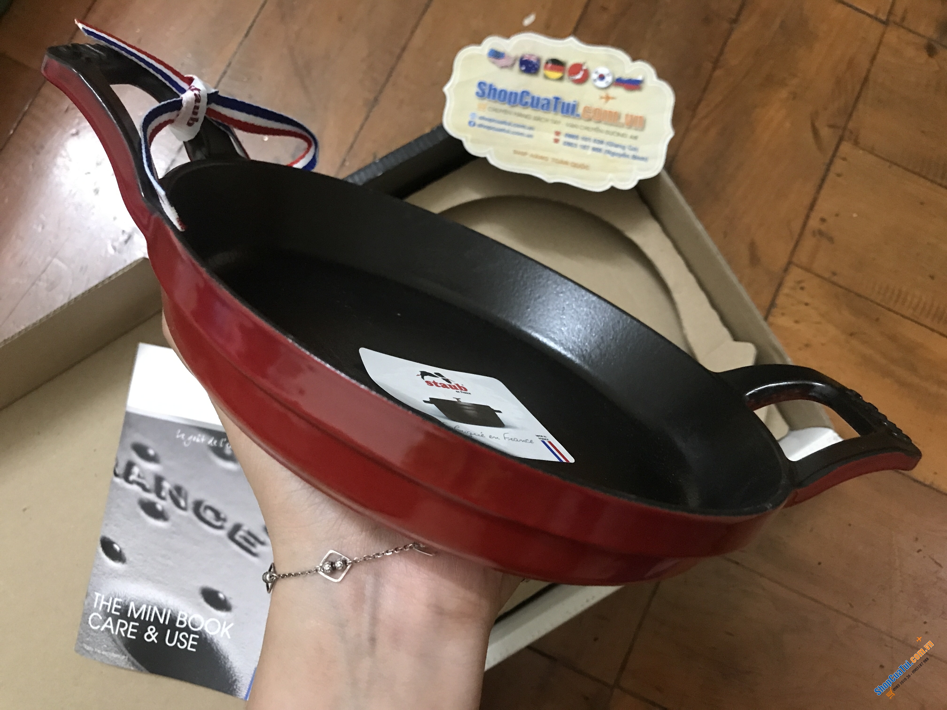 CHẢO GANG STAUB BỎ LÒ VÀ CHIÊN RÁN 20 CM  -MADE IN FRANCE