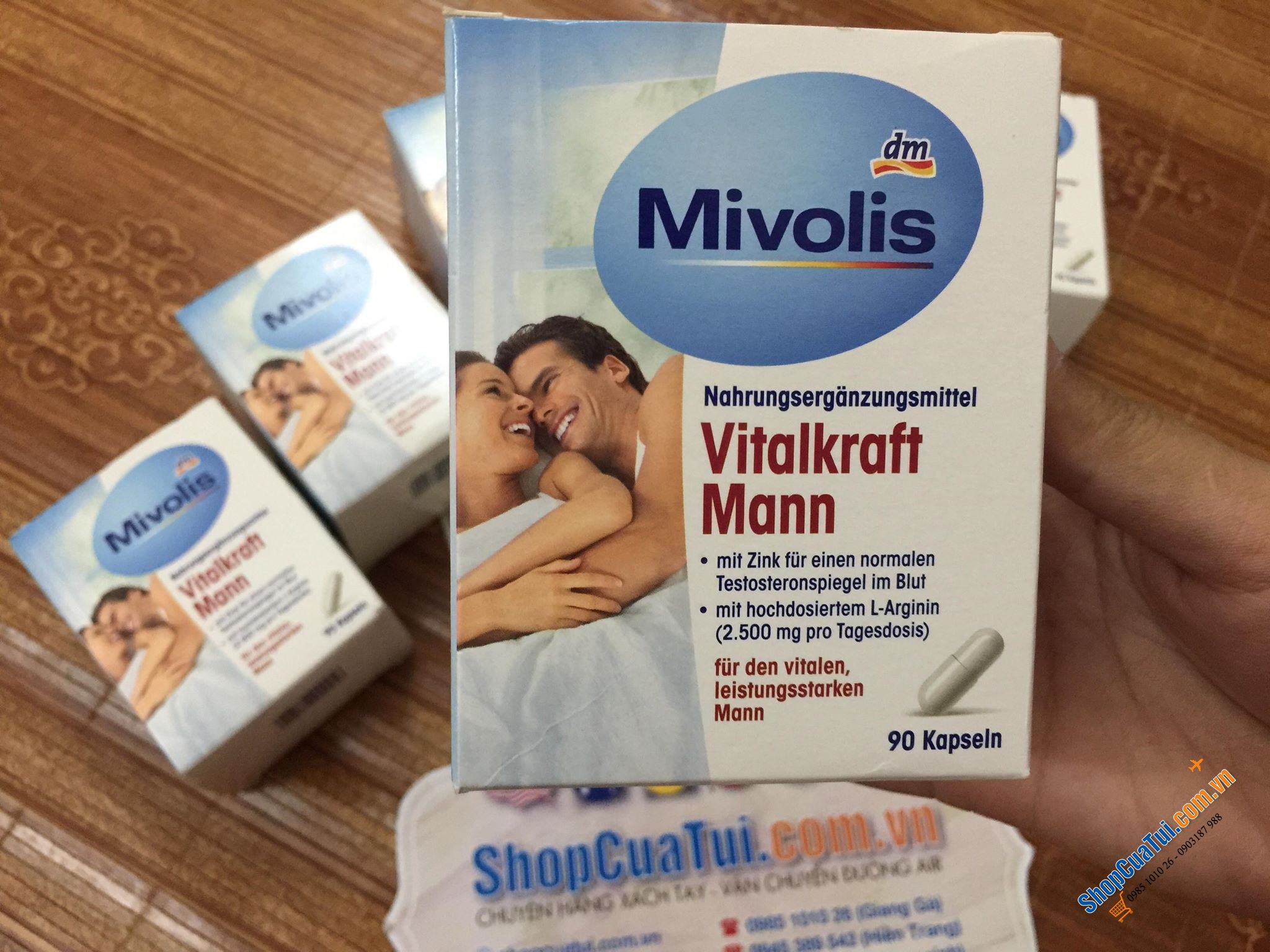 Viên uống Mivolis Vitalkraft Mann tăng cường sinh lý đàn ông Made in Germany hộp 90 viên