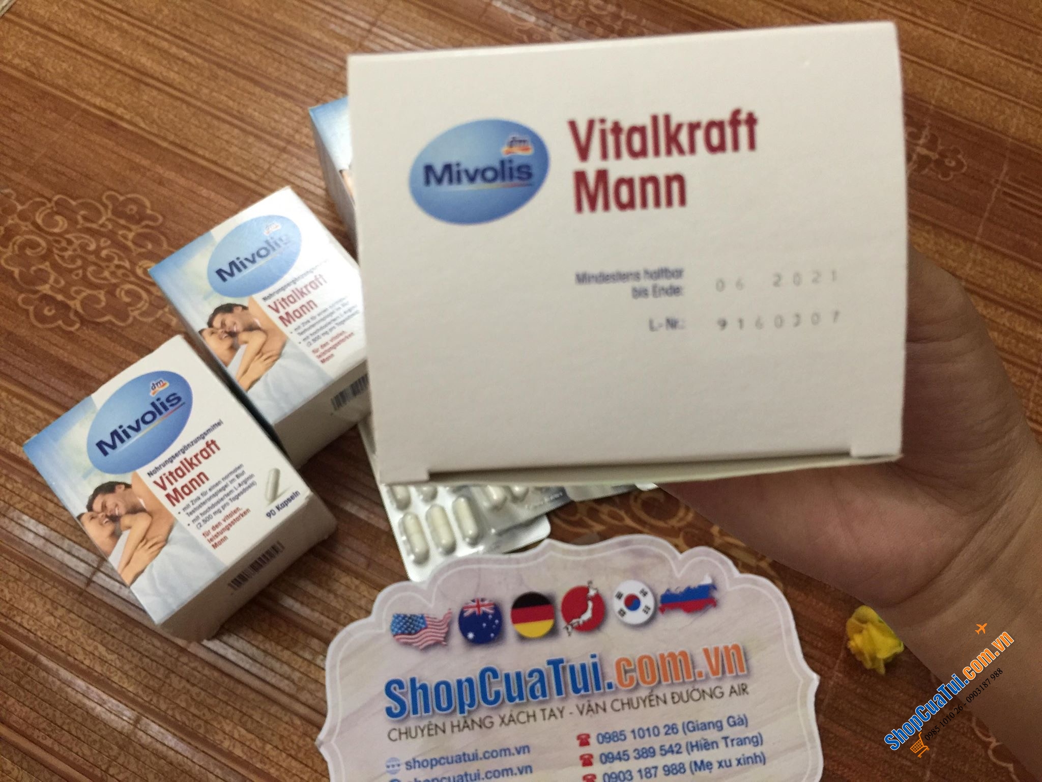 Viên uống Mivolis Vitalkraft Mann tăng cường sinh lý đàn ông Made in Germany hộp 90 viên