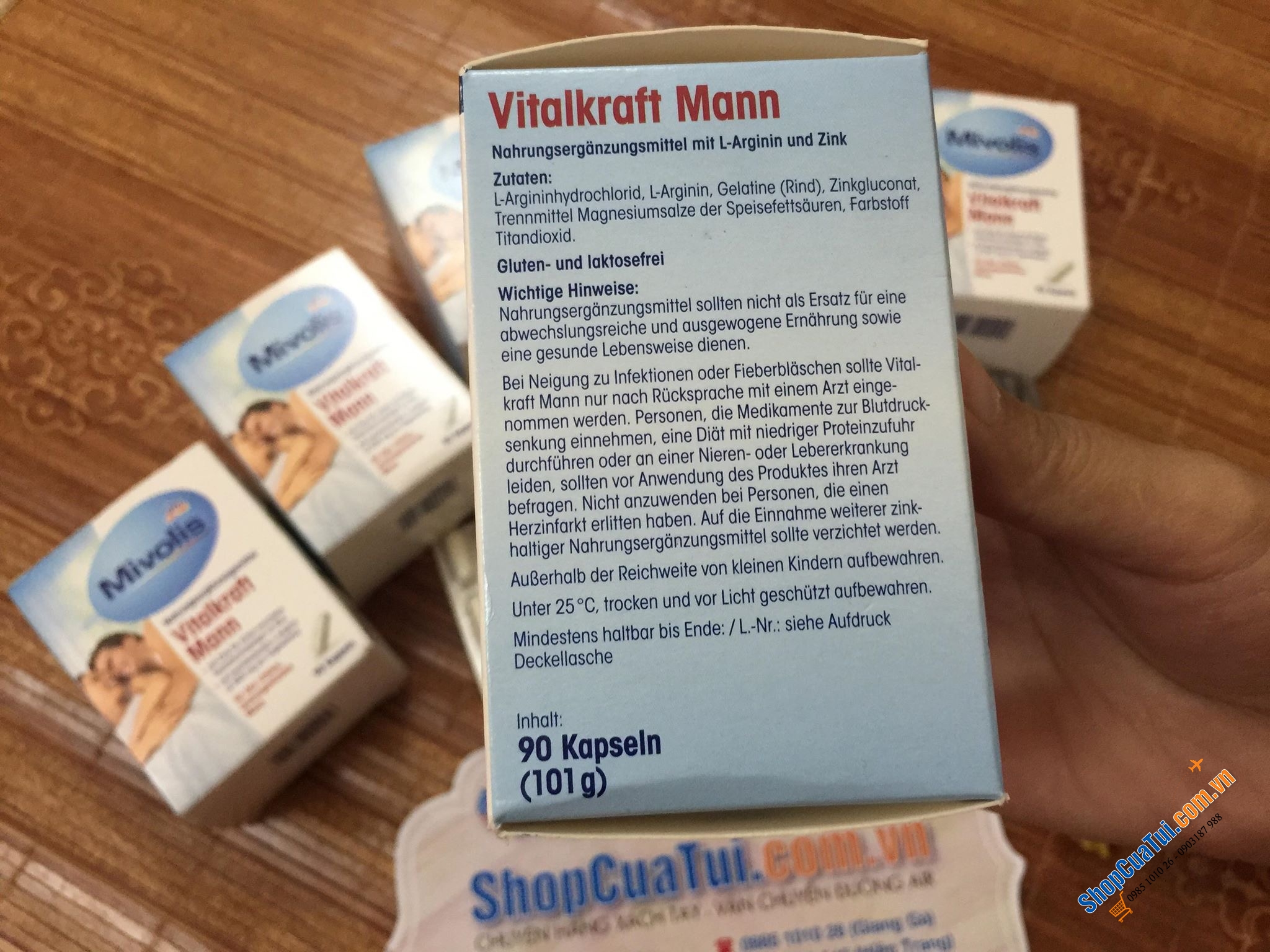 Viên uống Mivolis Vitalkraft Mann tăng cường sinh lý đàn ông Made in Germany hộp 90 viên