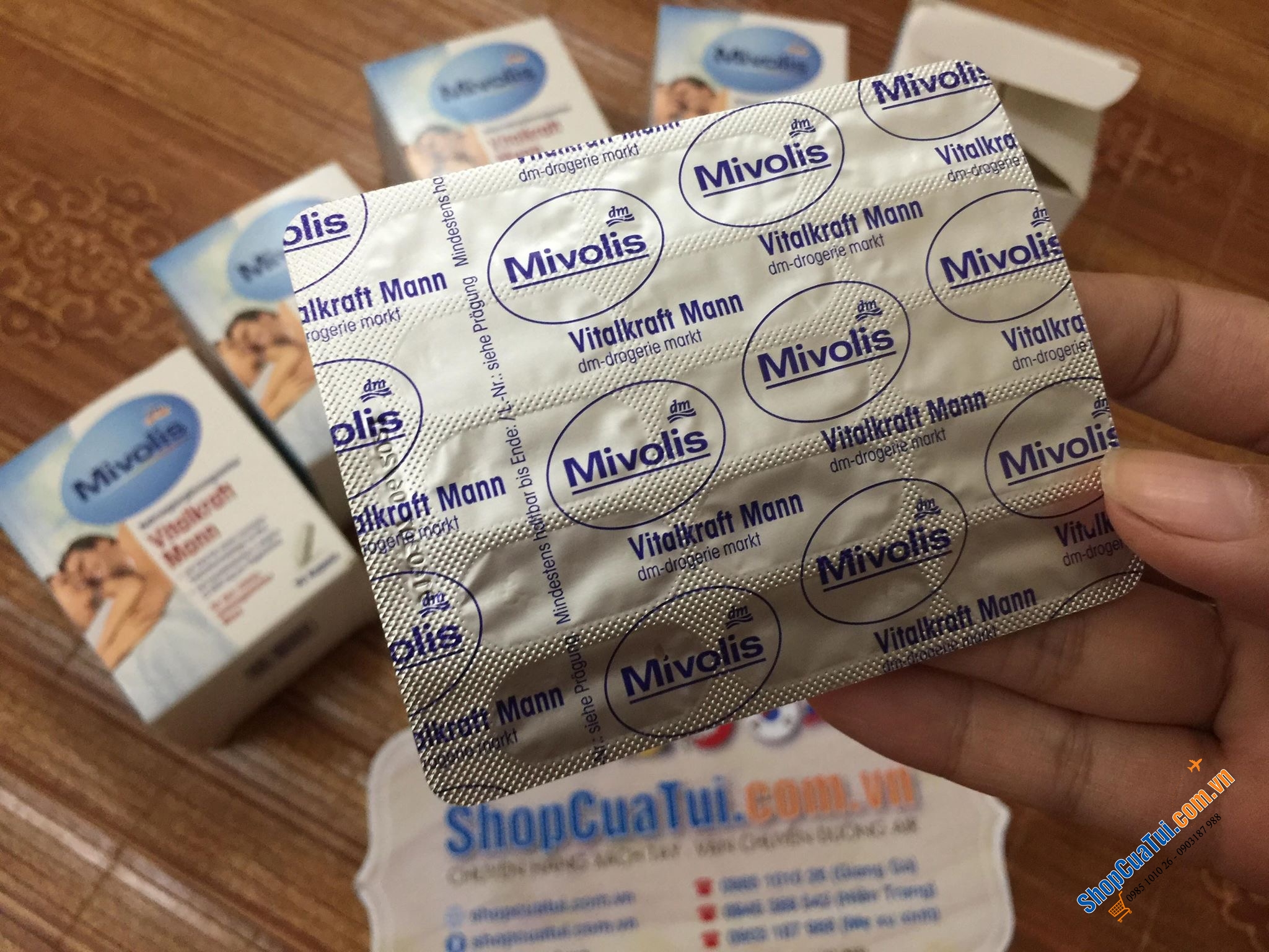 Viên uống Mivolis Vitalkraft Mann tăng cường sinh lý đàn ông Made in Germany hộp 90 viên