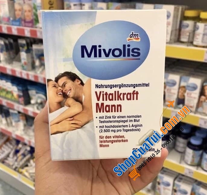 Viên uống Mivolis Vitalkraft Mann tăng cường sinh lý đàn ông Made in Germany hộp 90 viên