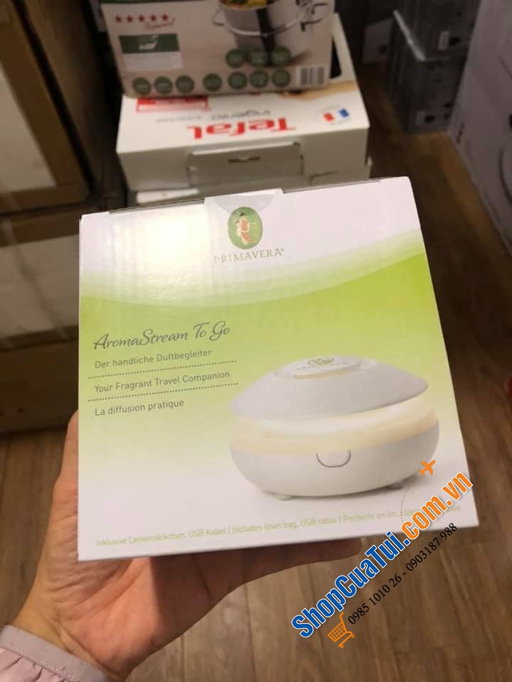 MÁY XÔNG TINH DẦU PRIMAVERA AROMASTREAM TO GO DÙNG PIN HOẶC CÁP ĐIỆN USB