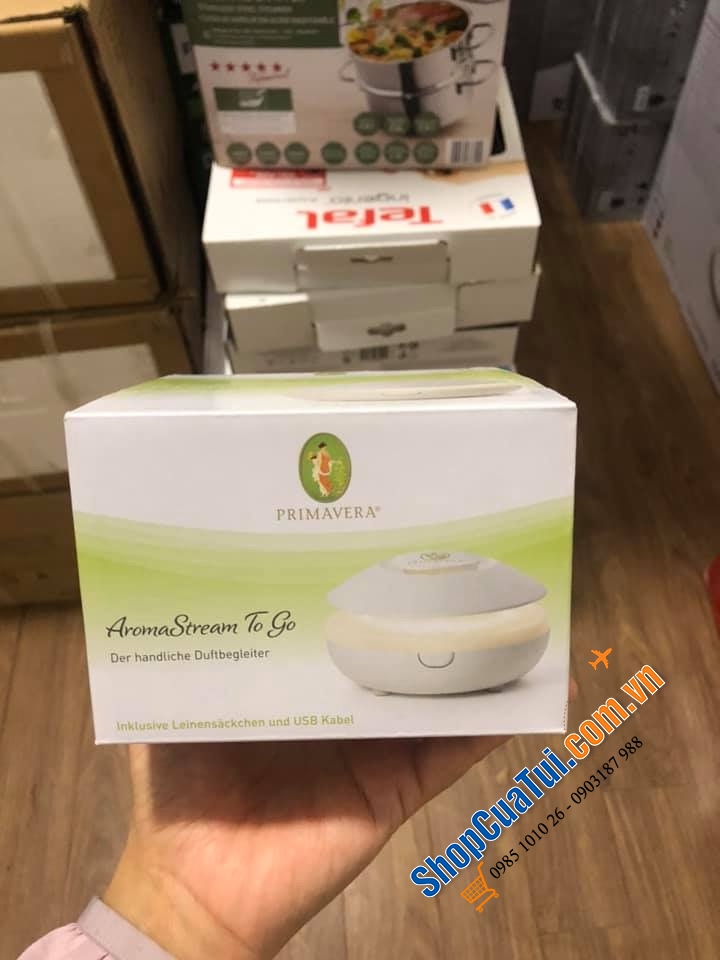 MÁY XÔNG TINH DẦU PRIMAVERA AROMASTREAM TO GO DÙNG PIN HOẶC CÁP ĐIỆN USB
