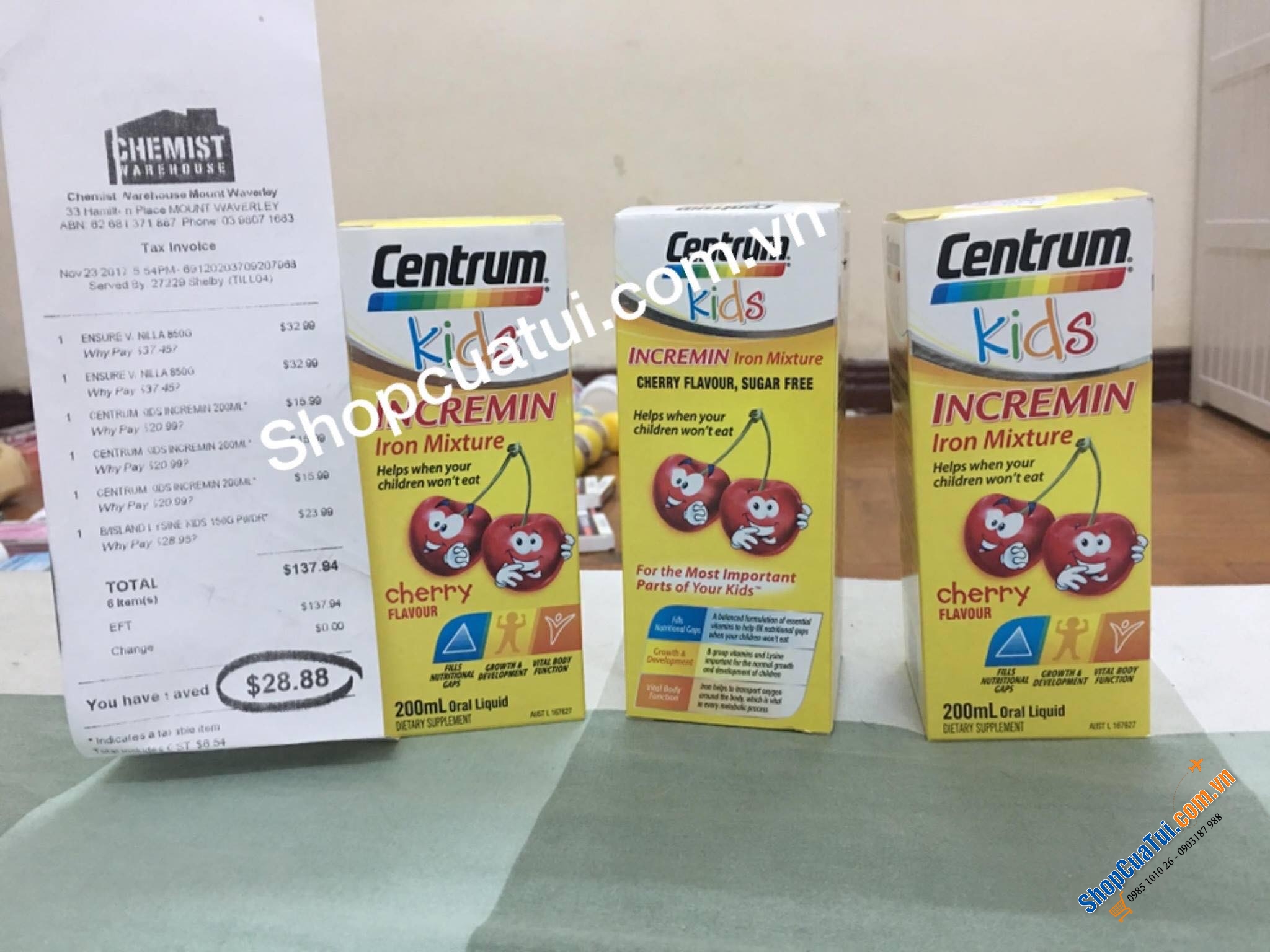 Siro Centrum Kids Incremin Iron Mixture 200ml của Úc dành cho trẻ biếng ăn, thấp còi, cần bổ sung vitamin