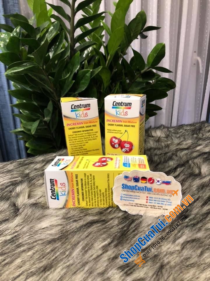 Siro Centrum Kids Incremin Iron Mixture 200ml của Úc dành cho trẻ biếng ăn, thấp còi, cần bổ sung vitamin
