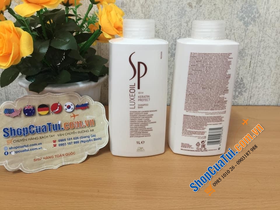 Combo 3 loại: DẦU GỘI +  XẢ + Ủ TÓC SP LUXE OIL KERATIN PROTECT PHỤC HỒI TÓC 1000ML x 2 VÀ REPAIR - MADE IN GERMANY - Dòng tốt nhất.