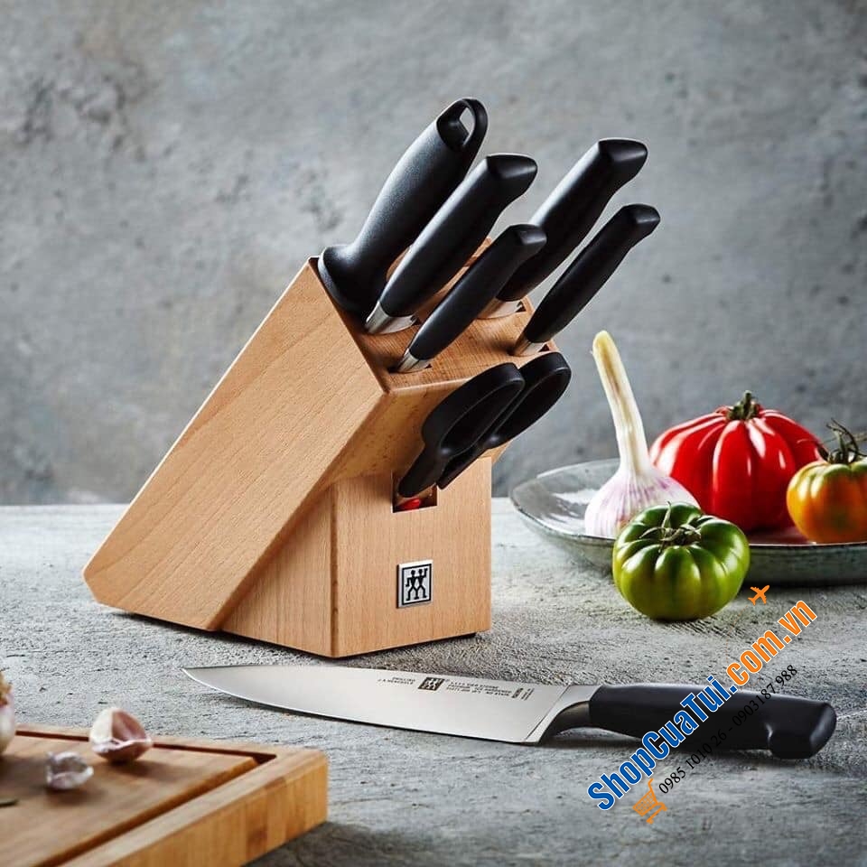 BỘ DAO VIER STEINE ZWILLING  ĐẦY ĐỦ 7 MÓN - MADE IN GERMNAY.
