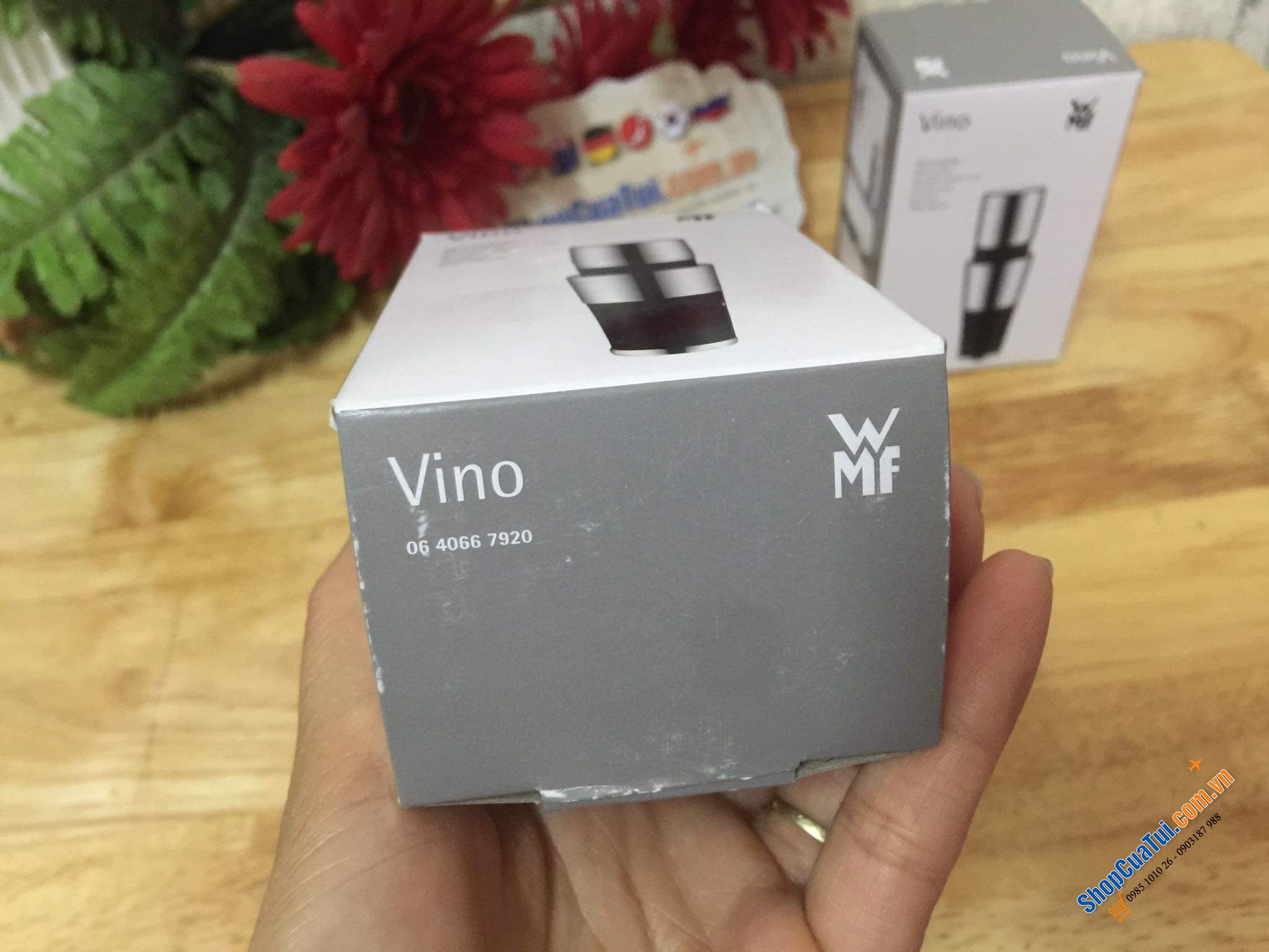 NÚT RƯỢU VANG WMF VINO - Nút rượu vang dòng 2 trong 1 của WMF