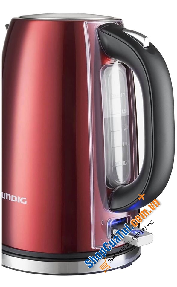 ẤM SIÊU TỐC CAO CẤP GRUNDIG ĐỎ SIÊU ĐẸP.