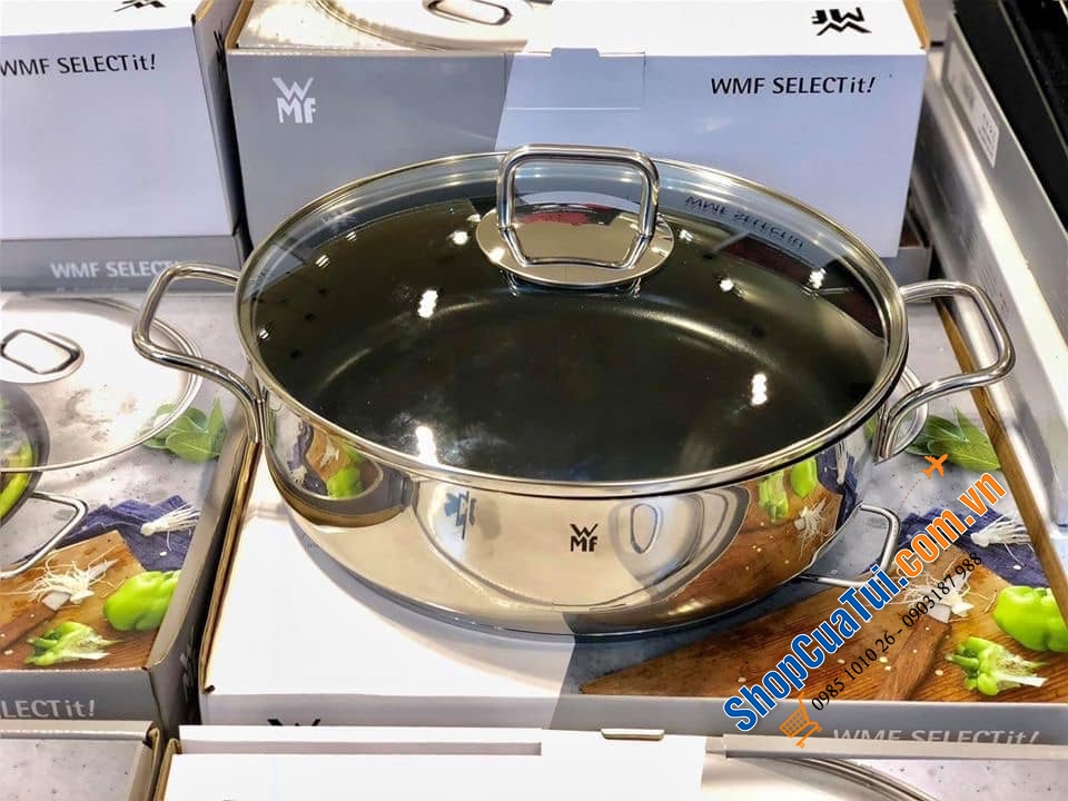 NỒI CHẢO WMF MẪU QUAI VUÔNG THIẾT KẾ ĐẸP MẮT VÀ THANH LỊCH 28cm