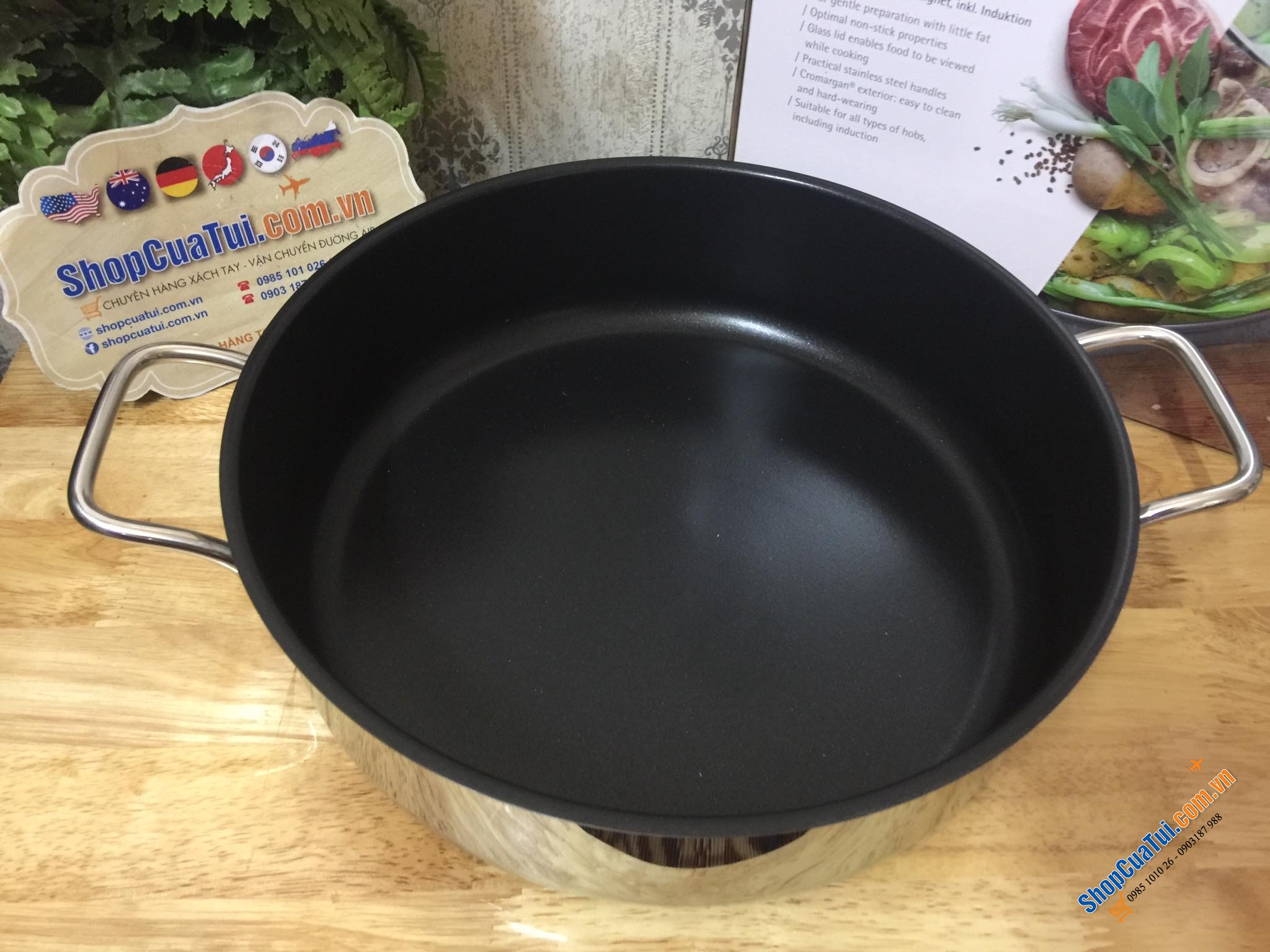 NỒI CHẢO WMF MẪU QUAI VUÔNG THIẾT KẾ ĐẸP MẮT VÀ THANH LỊCH 28cm