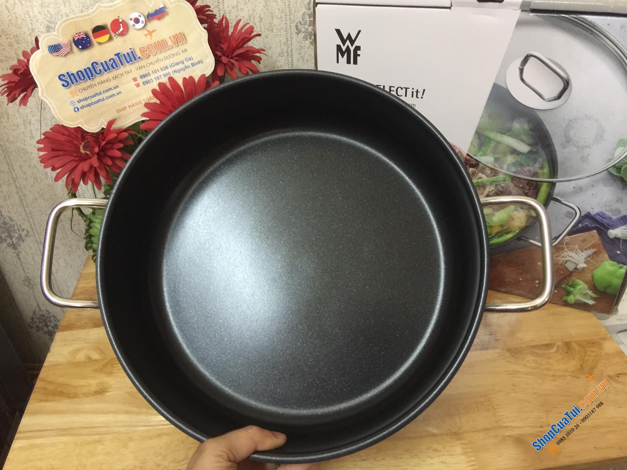 NỒI CHẢO WMF MẪU QUAI VUÔNG THIẾT KẾ ĐẸP MẮT VÀ THANH LỊCH 28cm