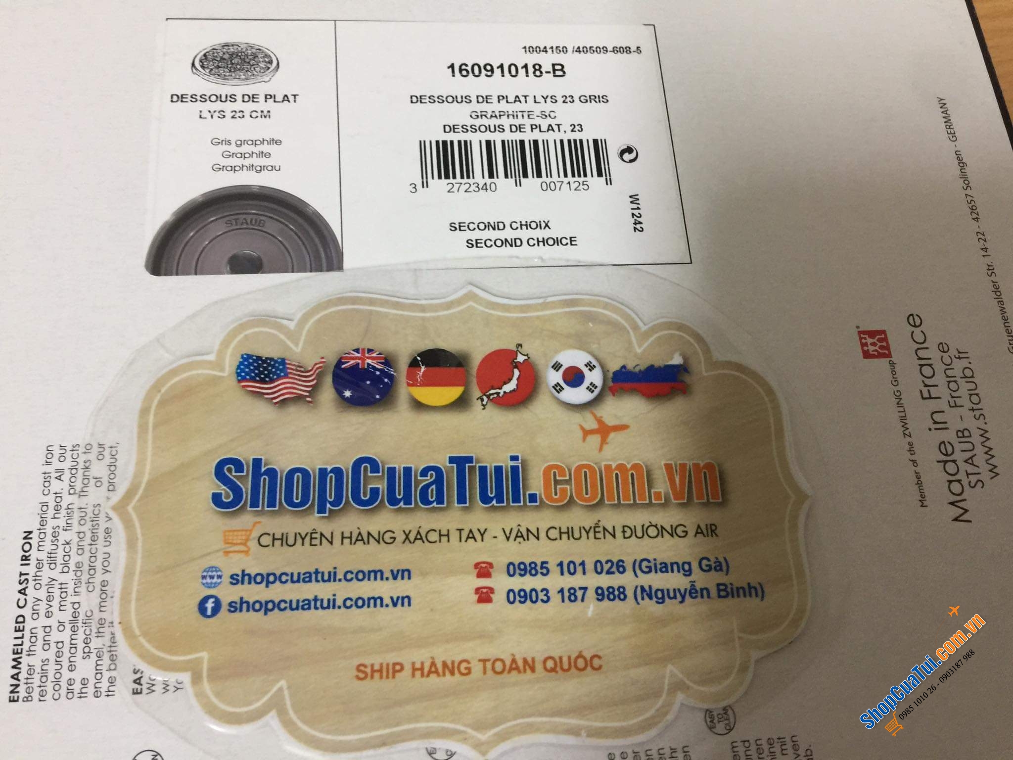LÓT NỒI GANG STAUB.