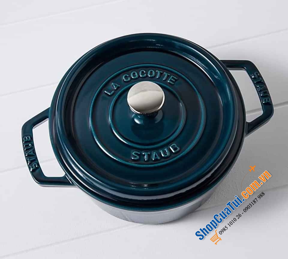 NỒI GANG Staub TOMORROWLAND 20 CM - MÀU XANH LÁ MẠ và MÀU XANH ĐẠI DƯƠNG.