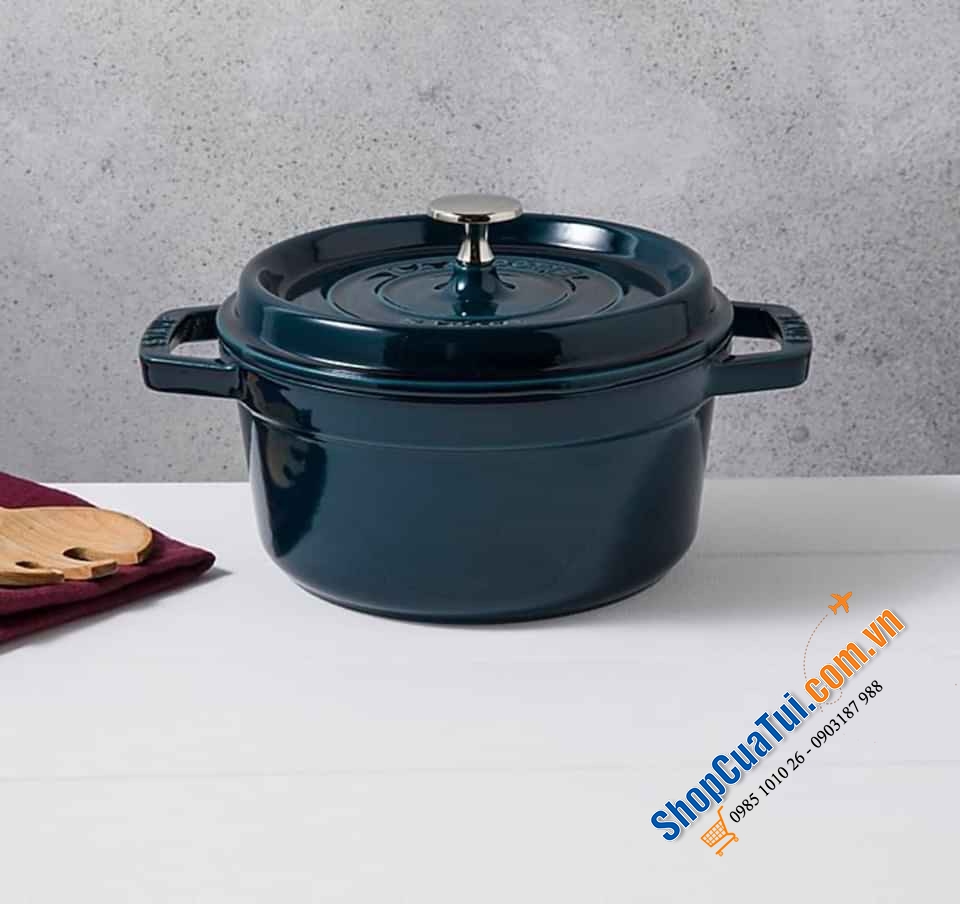 NỒI GANG Staub TOMORROWLAND 20 CM - MÀU XANH LÁ MẠ và MÀU XANH ĐẠI DƯƠNG.