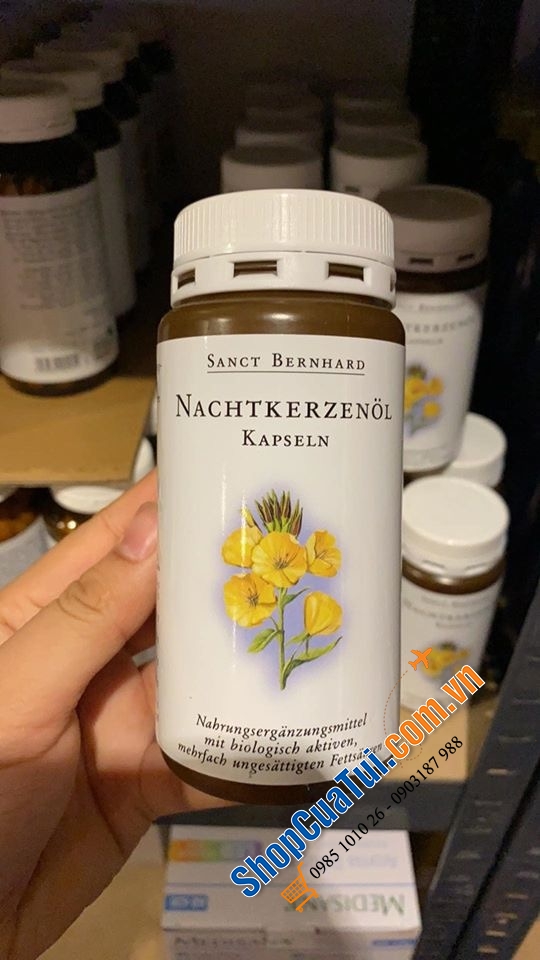 Tinh dầu hoa anh thảo của Đức hàm lượng 500mg - hộp 200 viên.