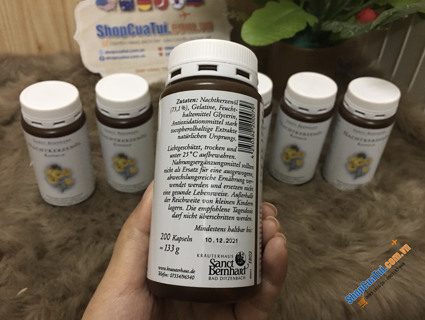 Tinh dầu hoa anh thảo của Đức hàm lượng 500mg - hộp 200 viên.
