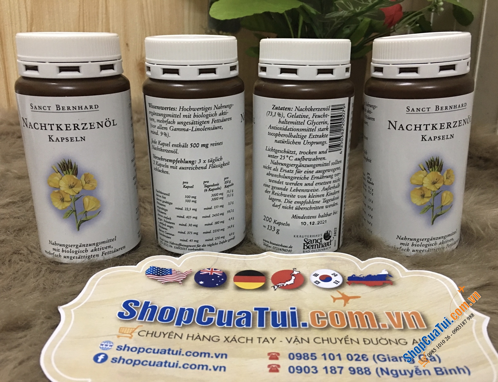 Tinh dầu hoa anh thảo của Đức hàm lượng 500mg - hộp 200 viên.