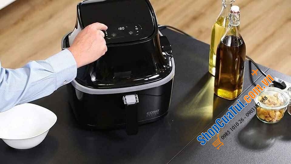 NỒI CHIÊN KHÔNG DẦU CASO AF400 - CỦA  ĐỨC chiên 1kg thực phẩm tương đương 3 lít - Tháo rời được phần maiso ở trên để vệ sinh vô cùng dễ dàng.