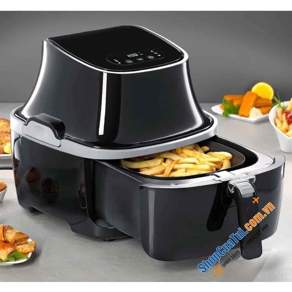 NỒI CHIÊN KHÔNG DẦU CASO AF400 - CỦA  ĐỨC chiên 1kg thực phẩm tương đương 3 lít - Tháo rời được phần maiso ở trên để vệ sinh vô cùng dễ dàng.