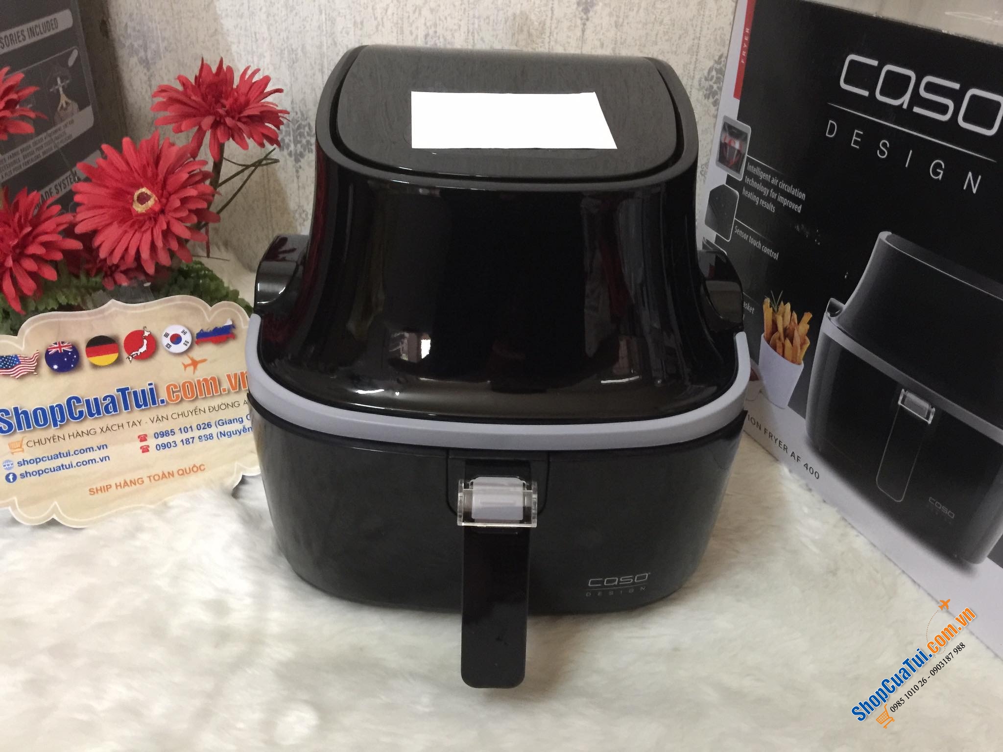 NỒI CHIÊN KHÔNG DẦU CASO AF400 - CỦA  ĐỨC chiên 1kg thực phẩm tương đương 3 lít - Tháo rời được phần maiso ở trên để vệ sinh vô cùng dễ dàng.