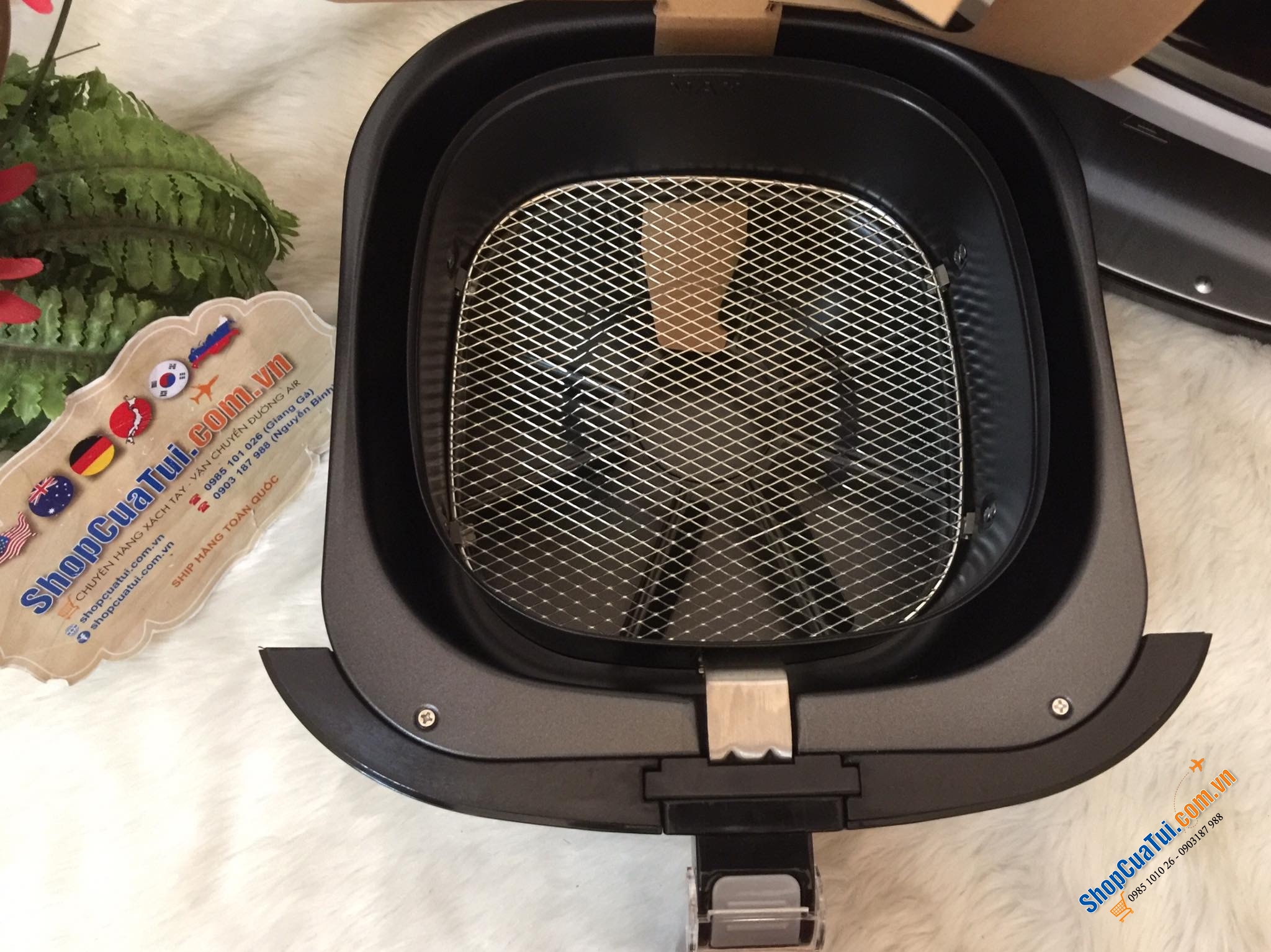 NỒI CHIÊN KHÔNG DẦU CASO AF400 - CỦA  ĐỨC chiên 1kg thực phẩm tương đương 3 lít - Tháo rời được phần maiso ở trên để vệ sinh vô cùng dễ dàng.