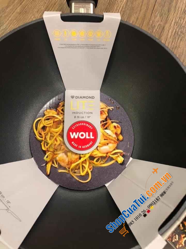 CHẢO SÂU LÒNG WOLL Diamond lite wok and stir fry pans 26cm-30cm cực kì hịn