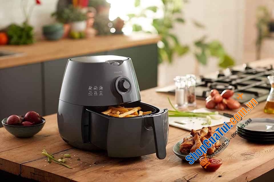 Nồi chiên không dầu Philips HD9216/40 phiên bản nội địa Đức, dung tích 3,5 lít cho 0,8kg thực phẩm.