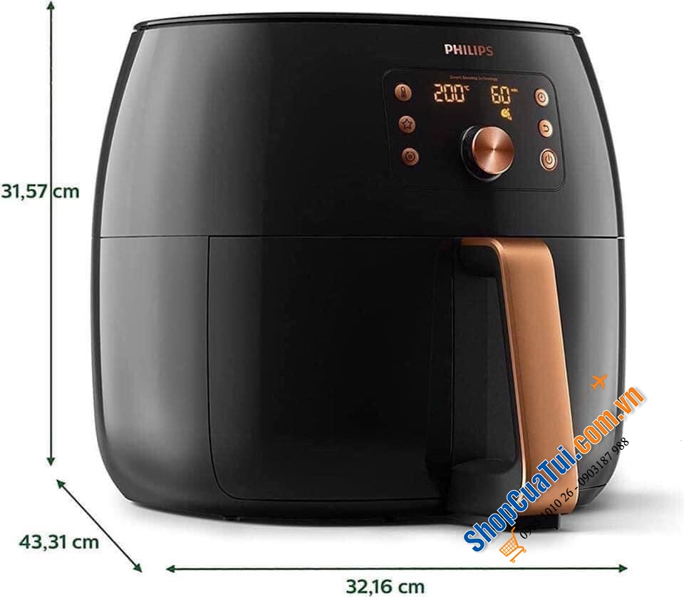 NỒI CHIÊN KHÔNG DẦU PHILIPS HD 9860/90