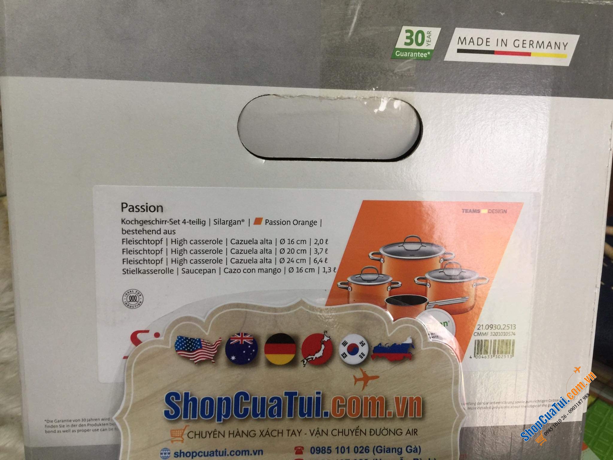 Bộ nồi Silit Passion Orange (màu cam) made in Germany