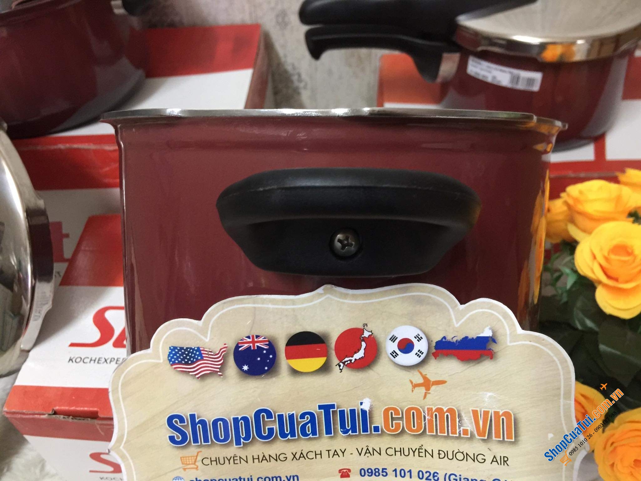 NỒI ÁP SUẤT CAO CẤP SILIT T PLUS MÀU ĐỎ RƯỢU SIÊU HIẾM 6,5 LÍT