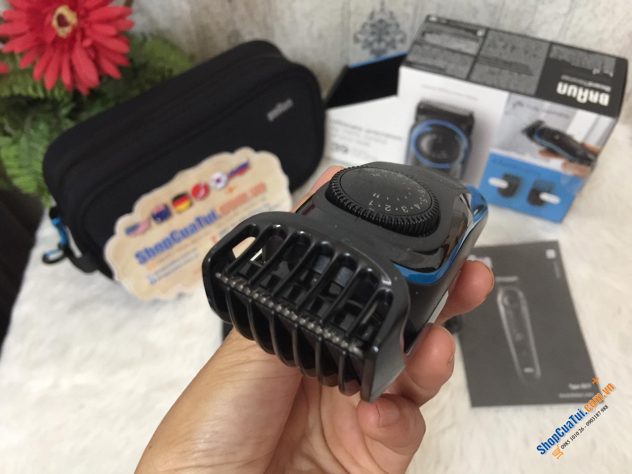 TRỌN BỘ CẠO RÂU BRAUN BT3040 - TẶNG KÈM DAO CẠO RÂU GILLETTE VÀ TÚI ĐỰNG