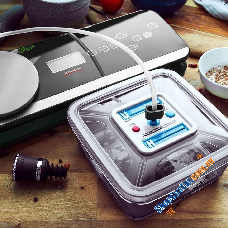 MÁY HÚT CHÂN KHÔNG VÀ CÂN NHÀ BẾP 2 TRONG 1 GASTROBACK DESIGN VAKUUMIERER ADVANCE SCALE PRO
