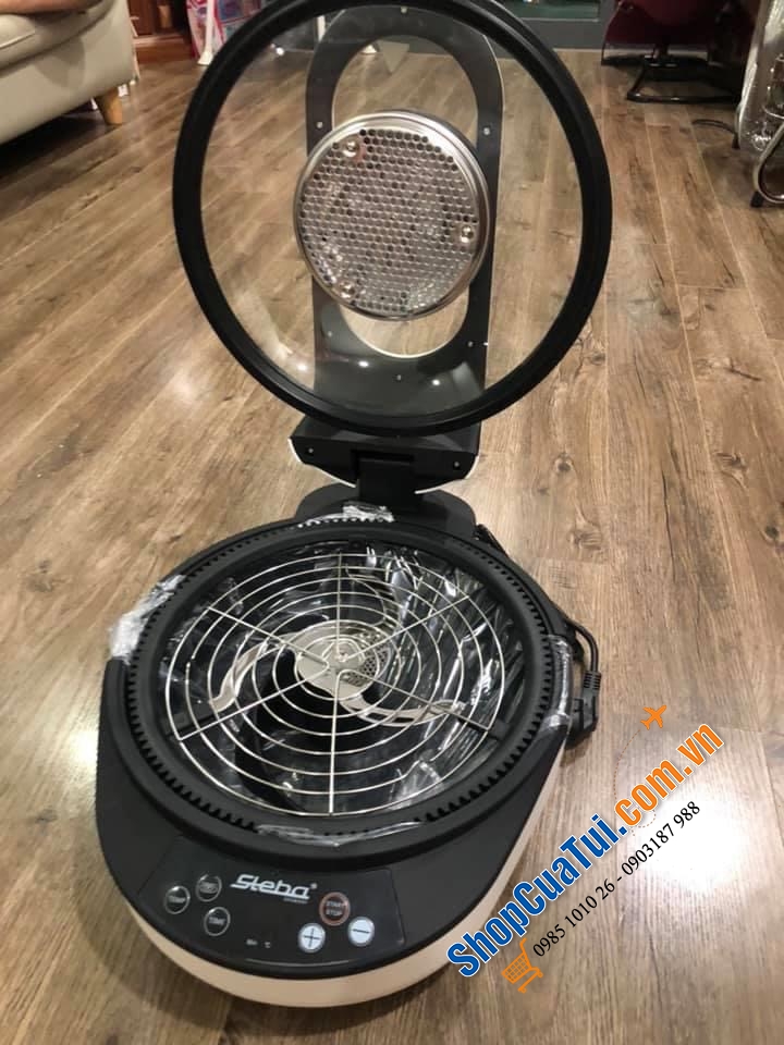 NỒI CHIÊN KHÔNG DẦU - NỒI LẨU ĐA NĂNG STEBA HF2050 4,5L (cải tiến vượt trội vừa chiên thức ăn nguyên miếng lớn hoặc chiên quay đảo trục giống nồi Tefal, trục đảo tháo rời được)