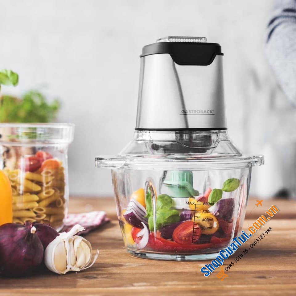 CỐI XAY THỊT, RAU, CỦ QUẢ GASTROBACK MINI CHOPPER PLUS 1.2 lít