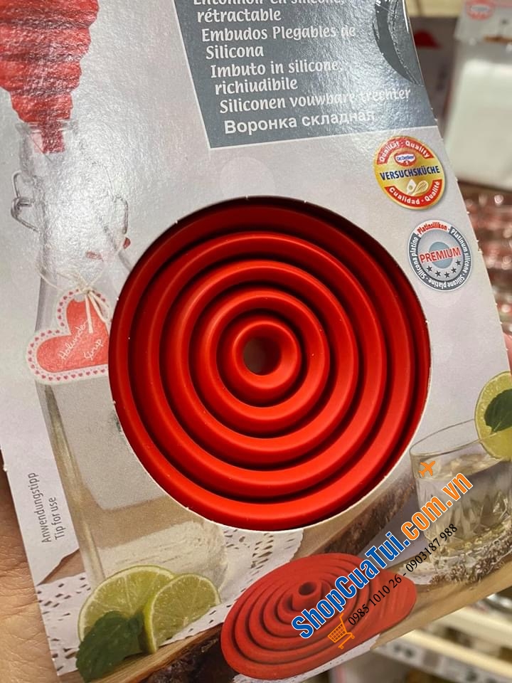 PHỄU RÓT NHIỀU SIZE SILICON DR OETKER.
